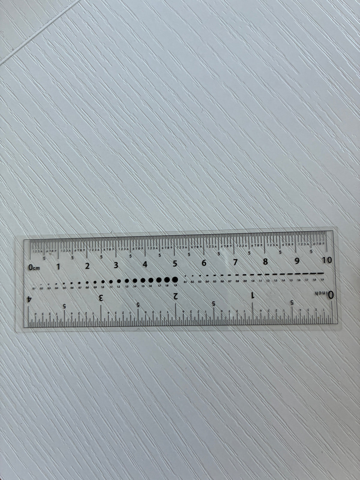 Règle souple transparente 10 cm pour mesurer les ongles